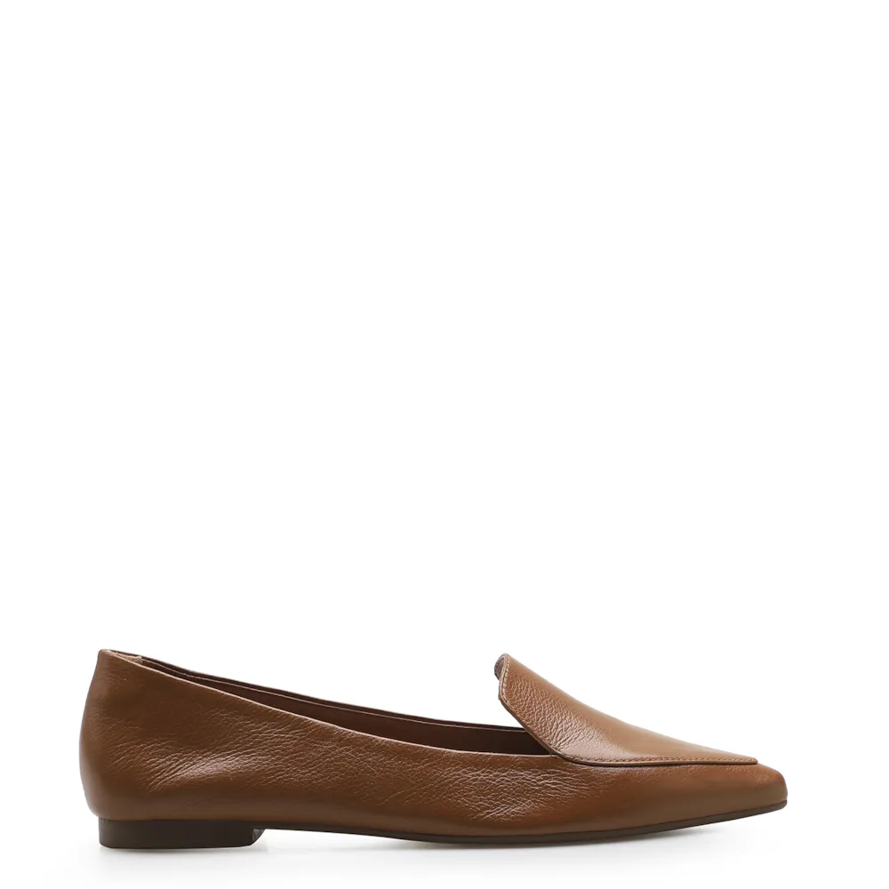Sapatilha Slipper Couro Marrom - imagem 2