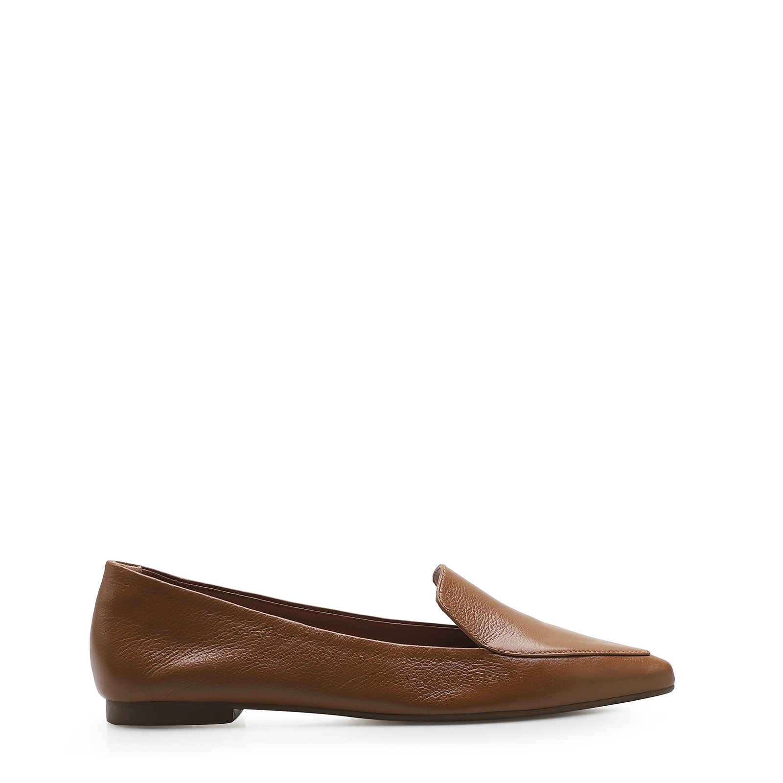 Sapatilha Slipper Couro Marrom