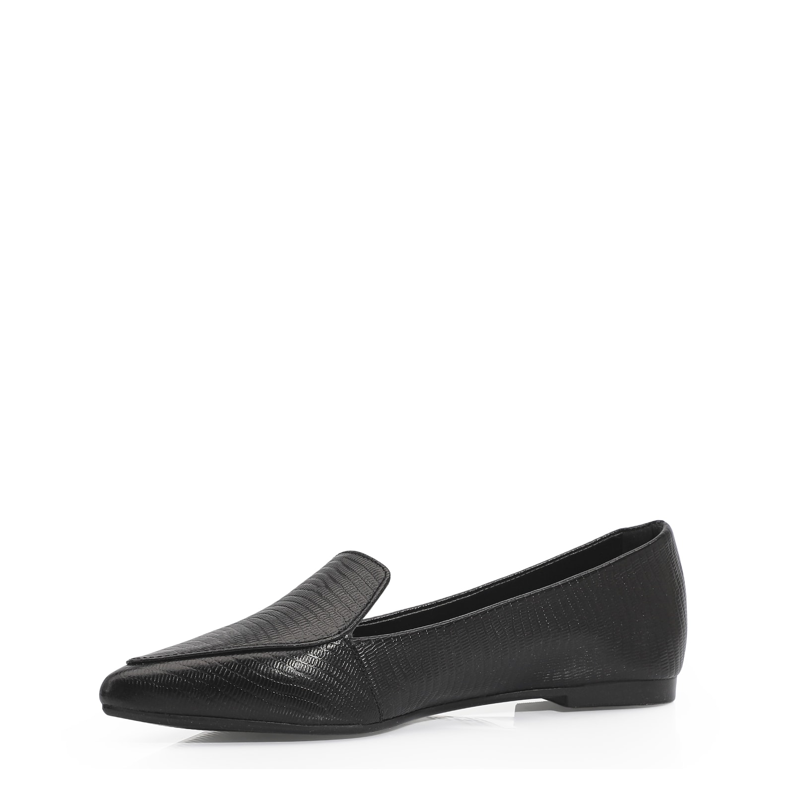 Sapatilha Slipper Couro New Lezard Preto
