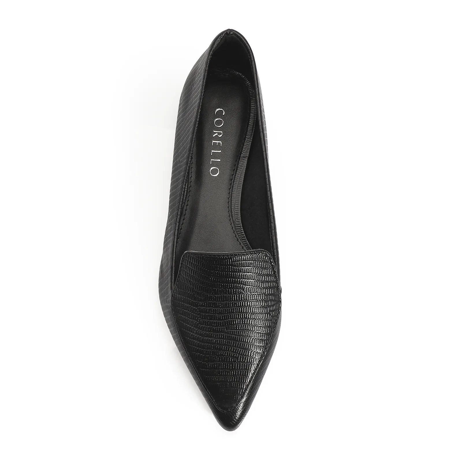 Sapatilha Slipper Couro New Lezard Preto
