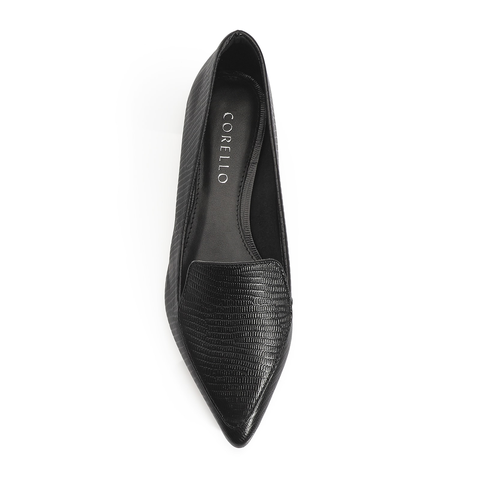 Sapatilha Slipper Couro New Lezard Preto