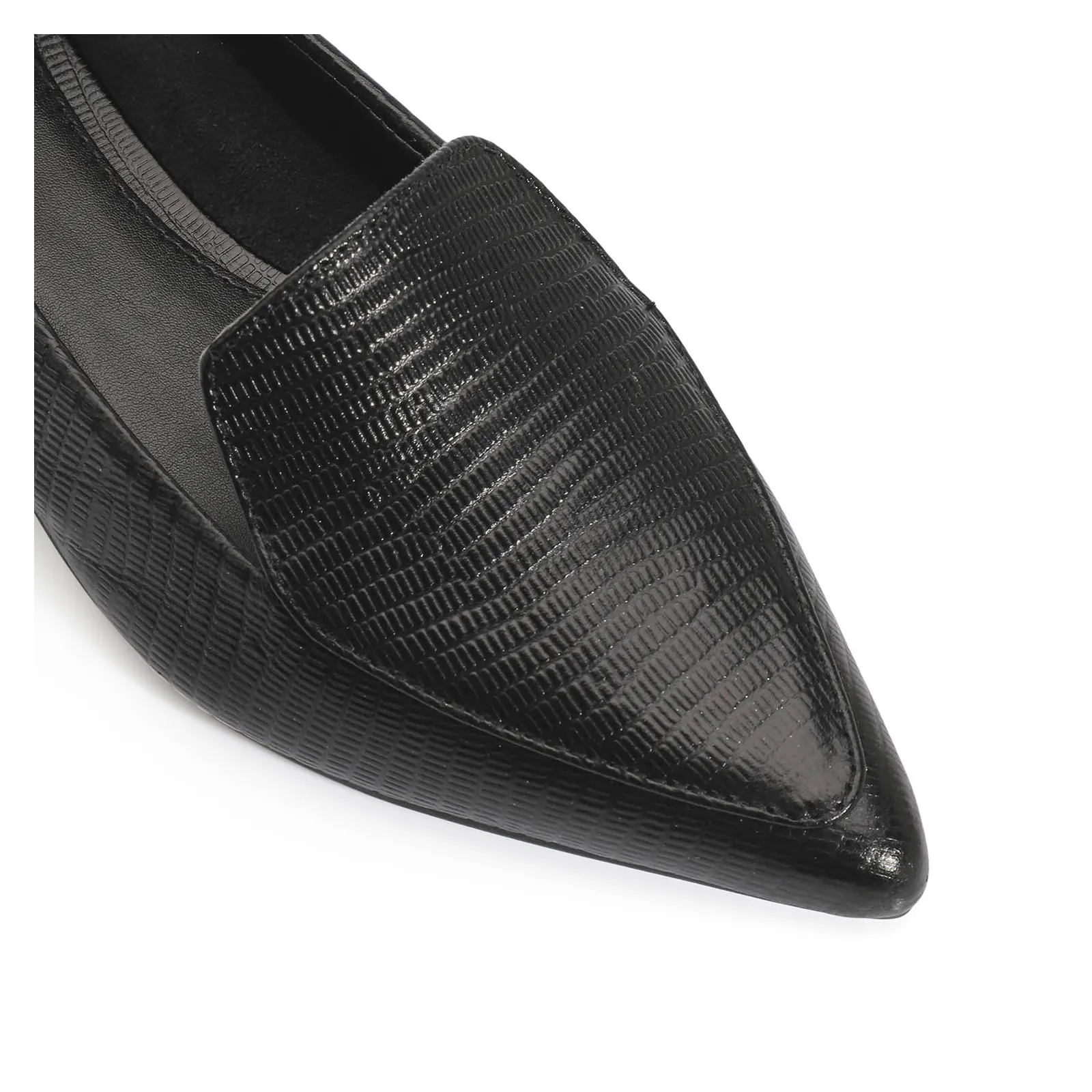 Sapatilha Slipper Couro New Lezard Preto