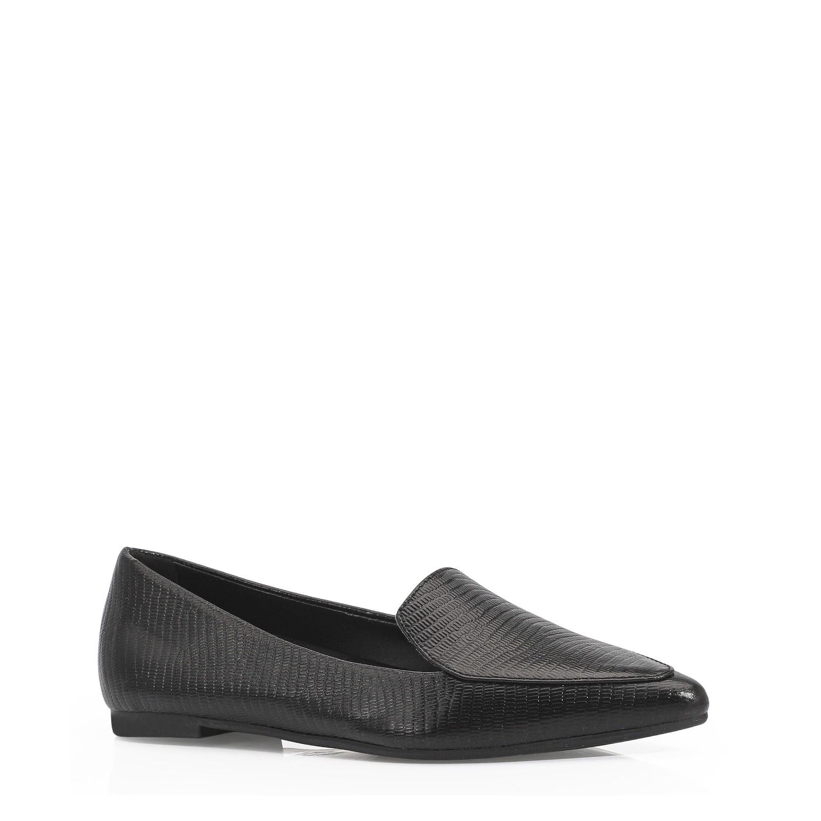 Sapatilha Slipper Couro New Lezard Preto
