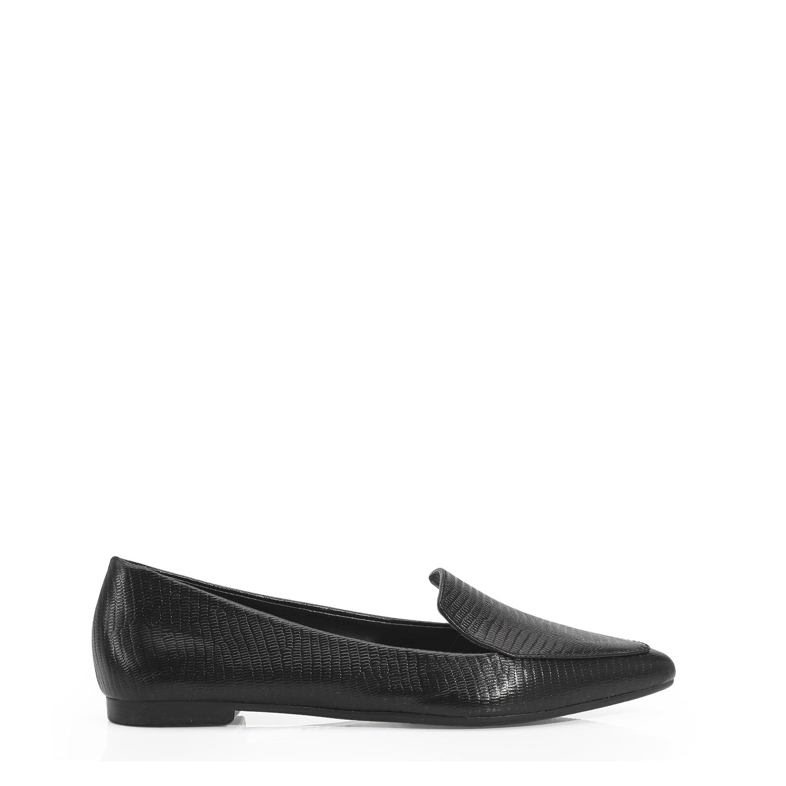 Sapatilha Slipper Couro New Lezard Preto