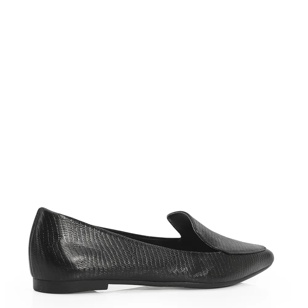 Sapatilha Slipper Couro New Lezard Preto - imagem 3