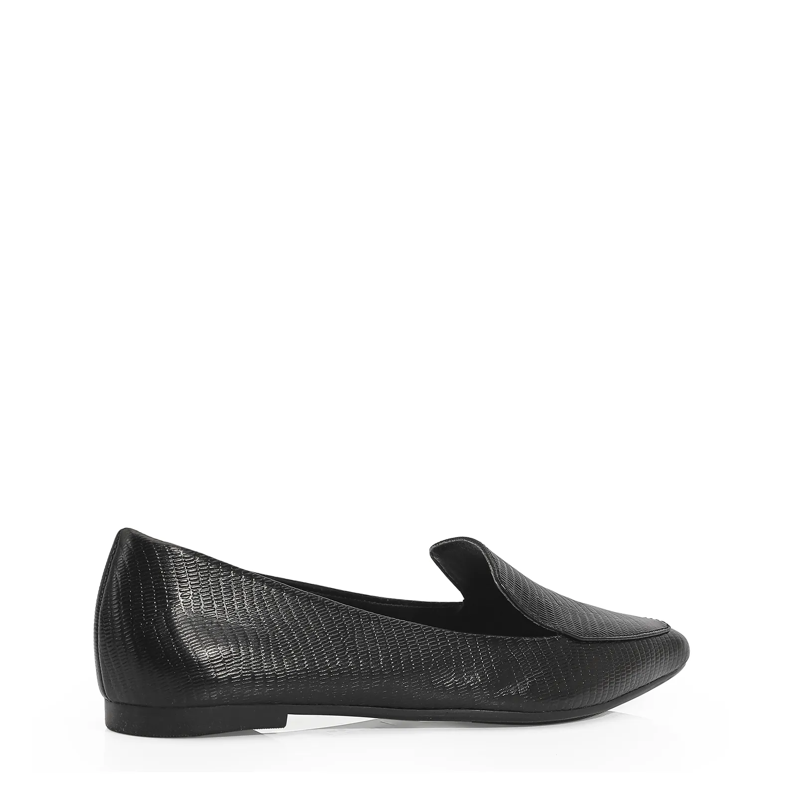 Sapatilha Slipper Couro New Lezard Preto