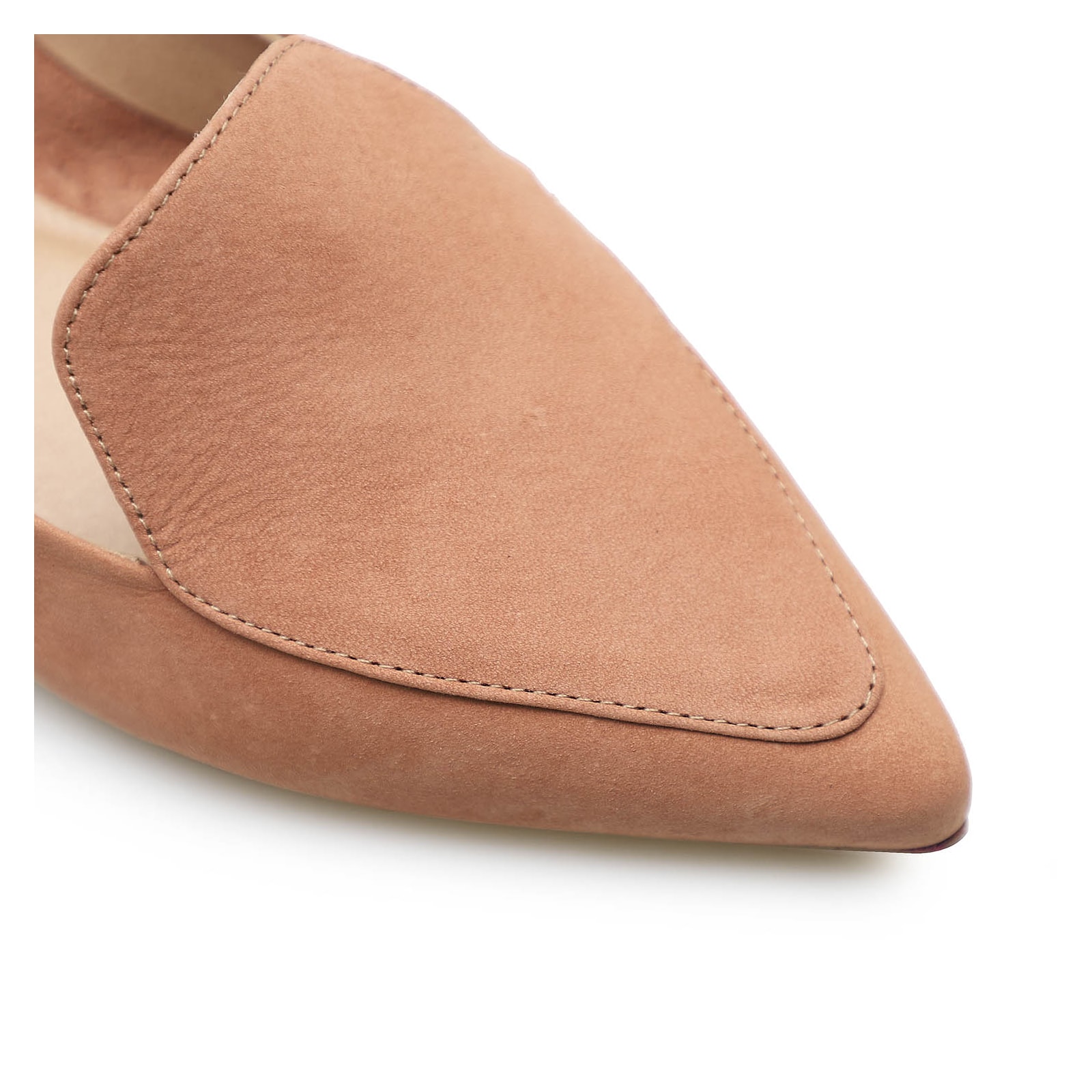 Sapatilha Slipper Couro Nobuck Pêssego