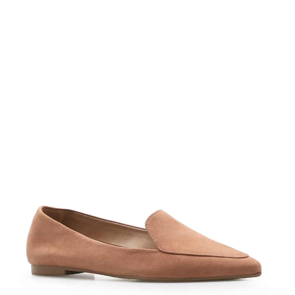 Sapatilha Slipper Couro Nobuck Pêssego