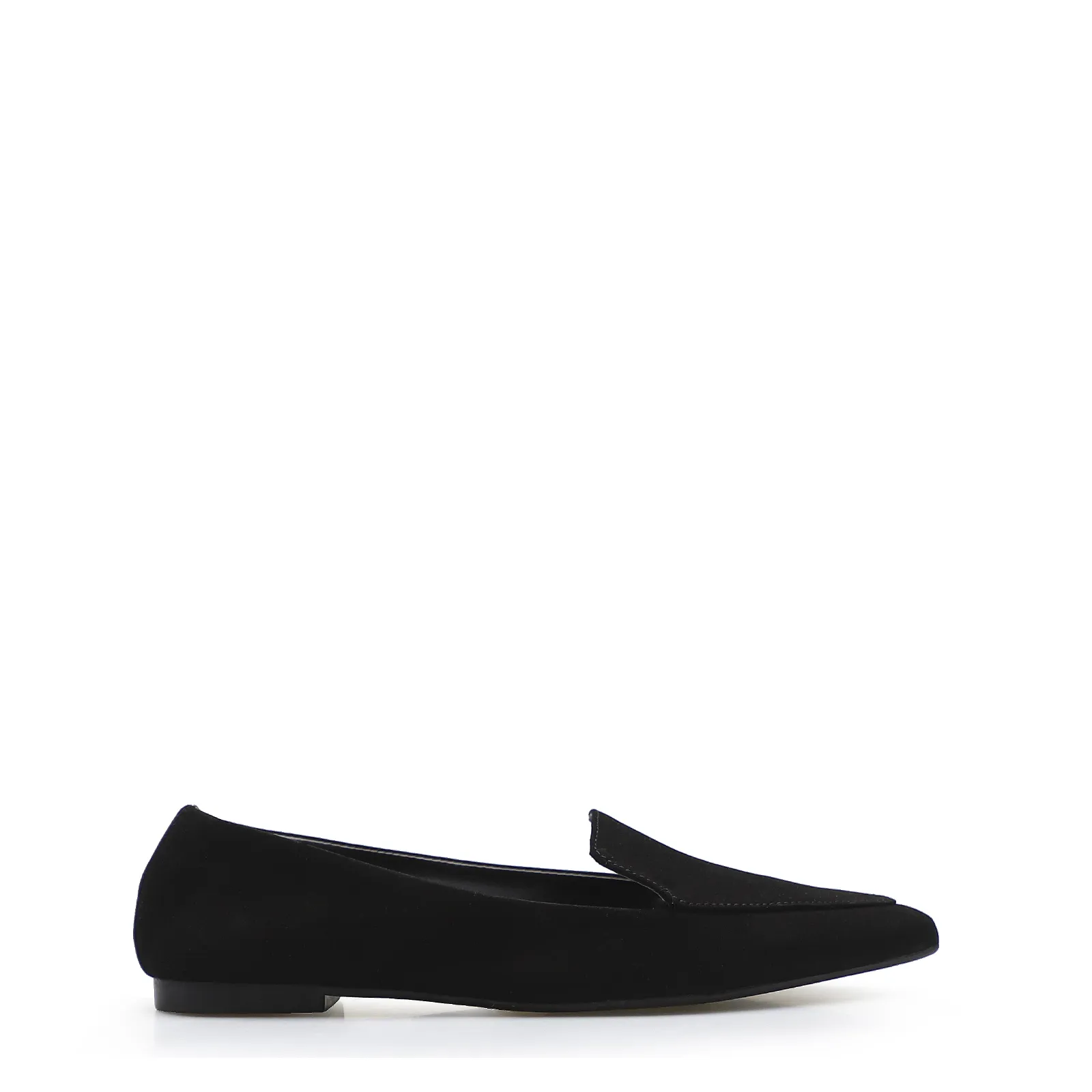 Sapatilha Slipper Couro Nobuck Preto