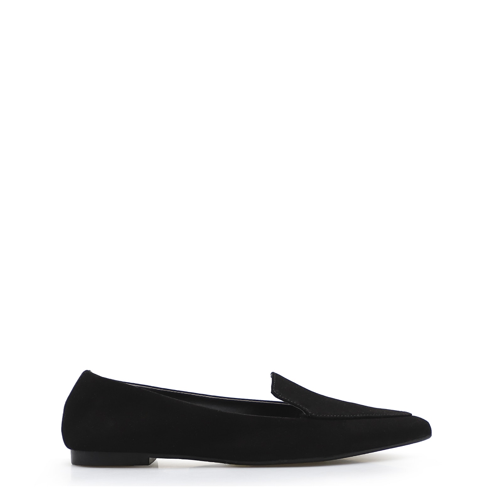 Sapatilha Slipper Couro Nobuck Preto
