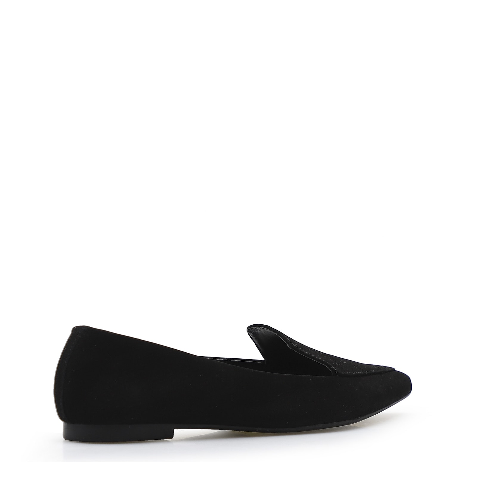 Sapatilha Slipper Couro Nobuck Preto