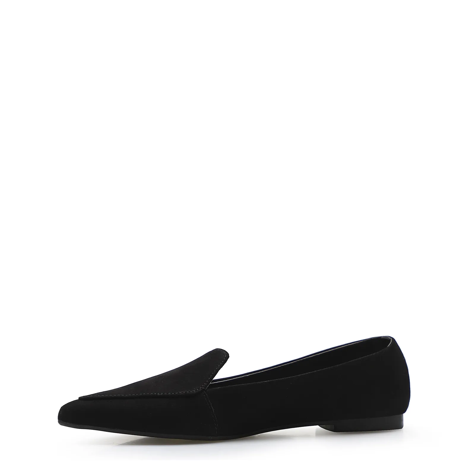 Sapatilha Slipper Couro Nobuck Preto