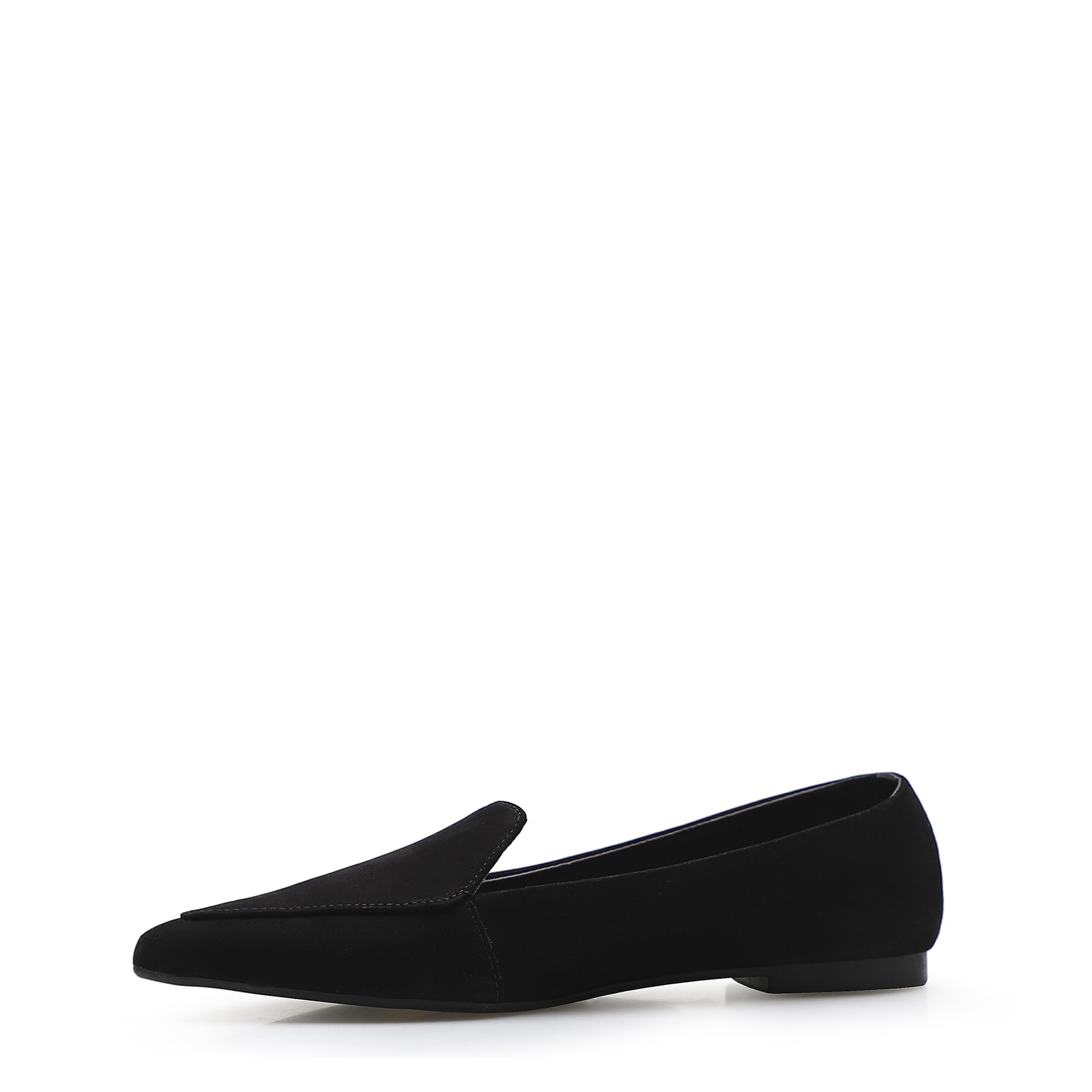 Sapatilha Slipper Couro Nobuck Preto