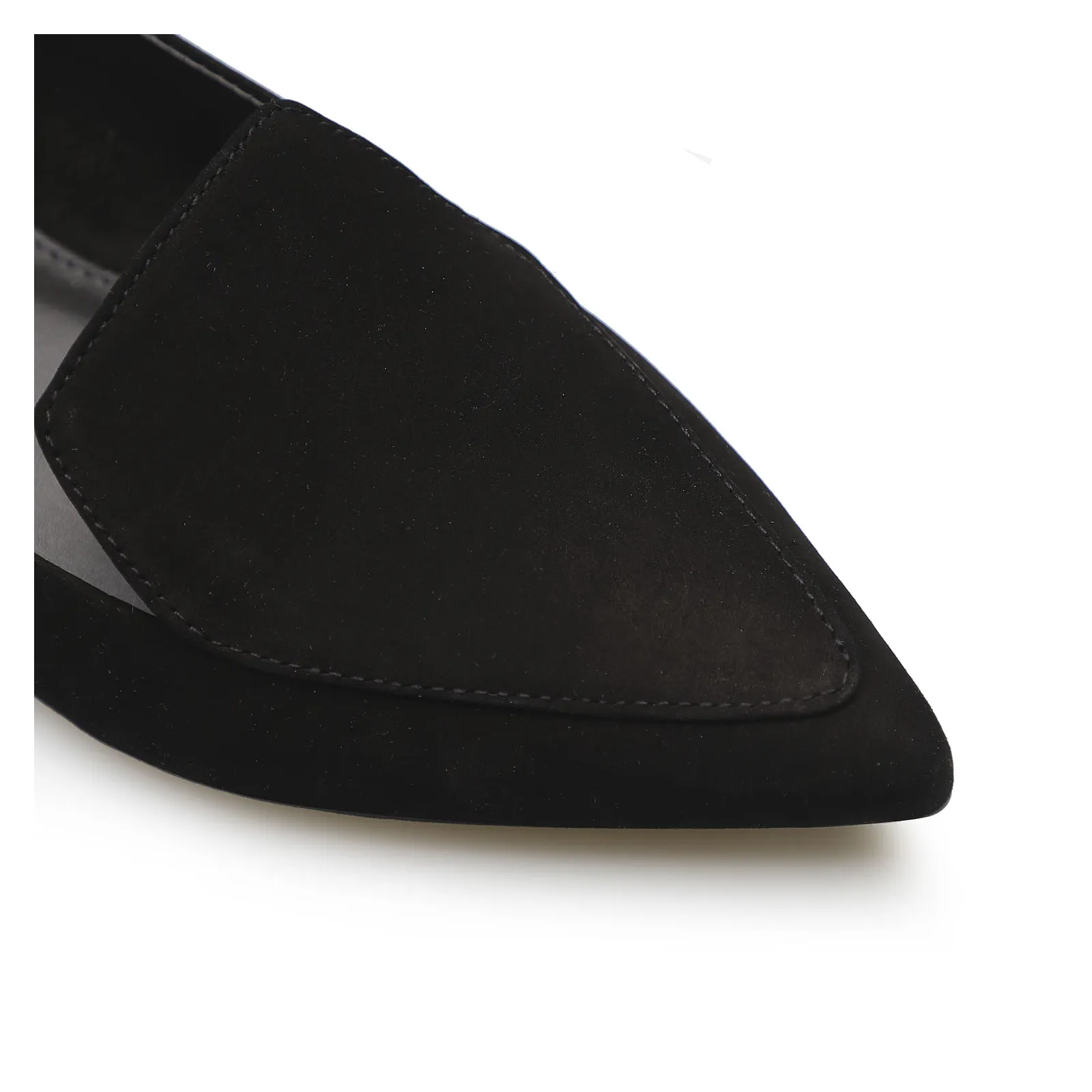 Sapatilha Slipper Couro Nobuck Preto