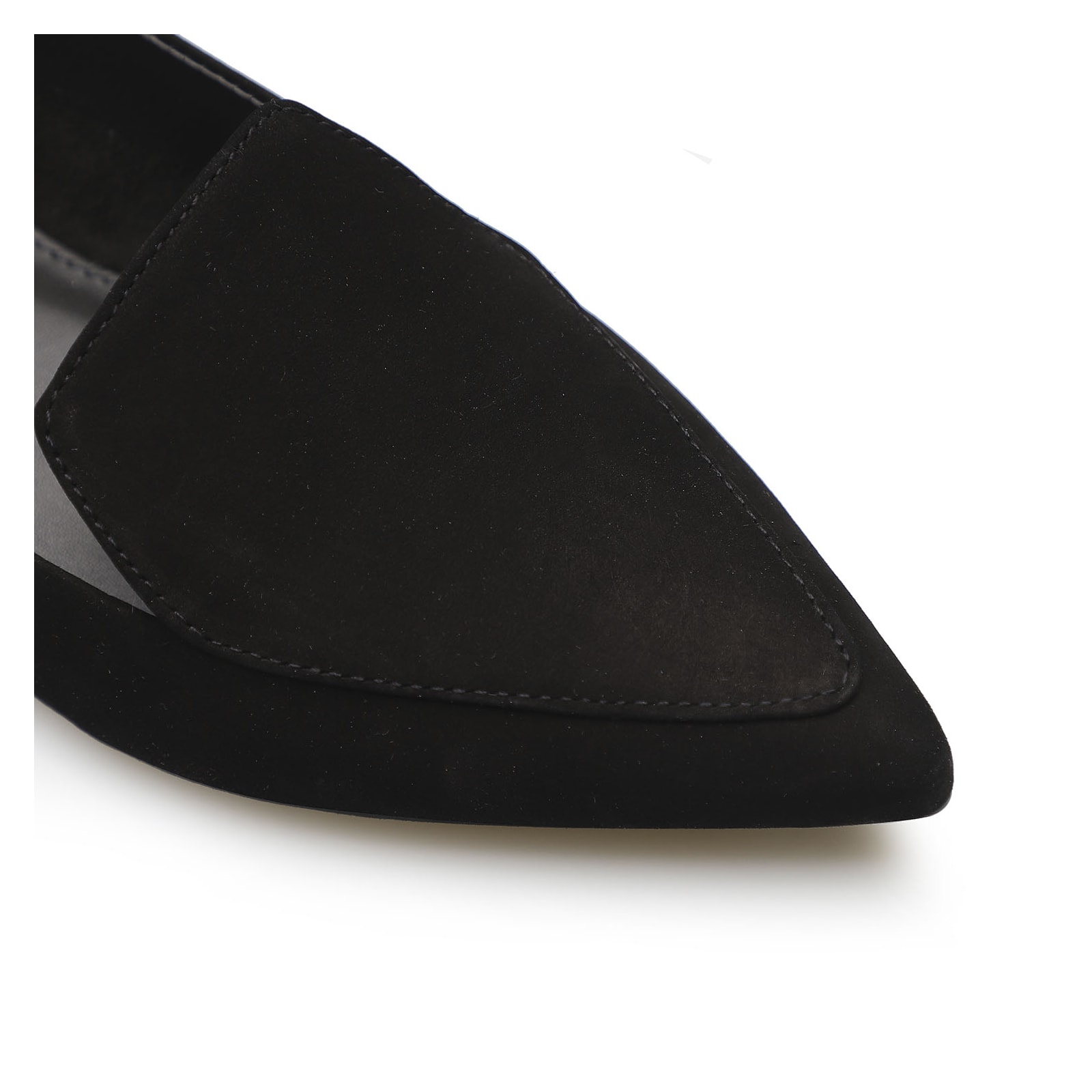 Sapatilha Slipper Couro Nobuck Preto