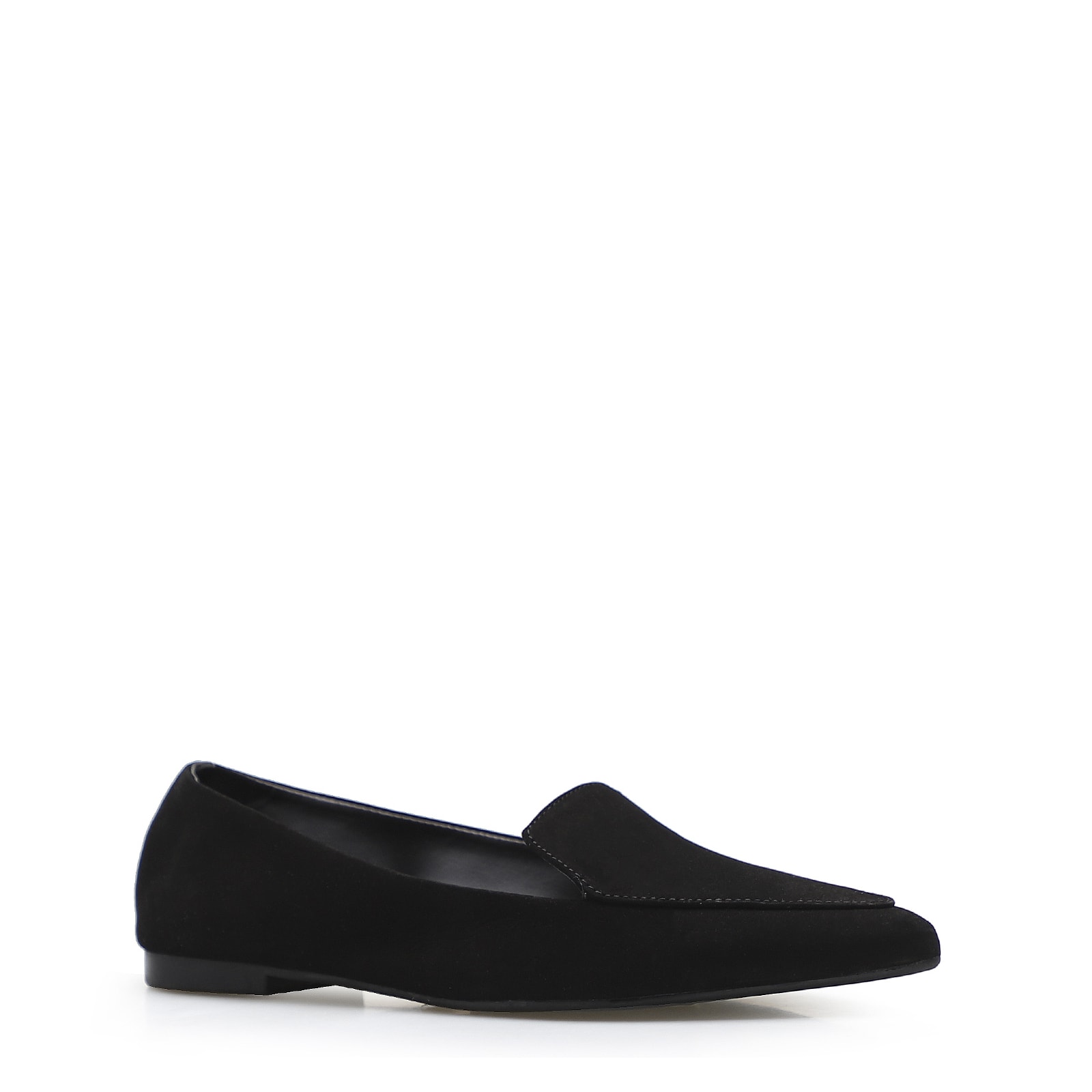 Sapatilha Slipper Couro Nobuck Preto