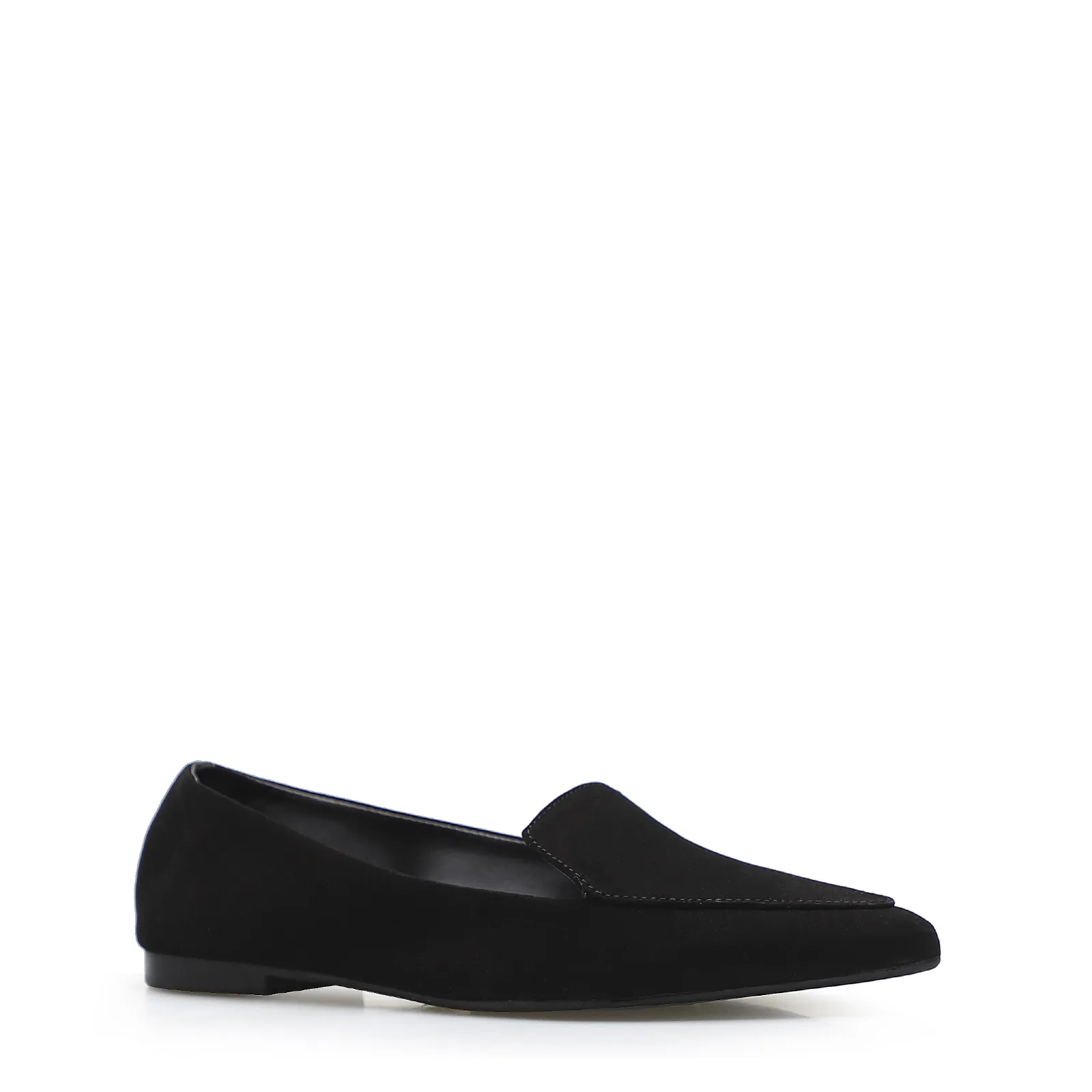 Sapatilha Slipper Couro Nobuck Preto