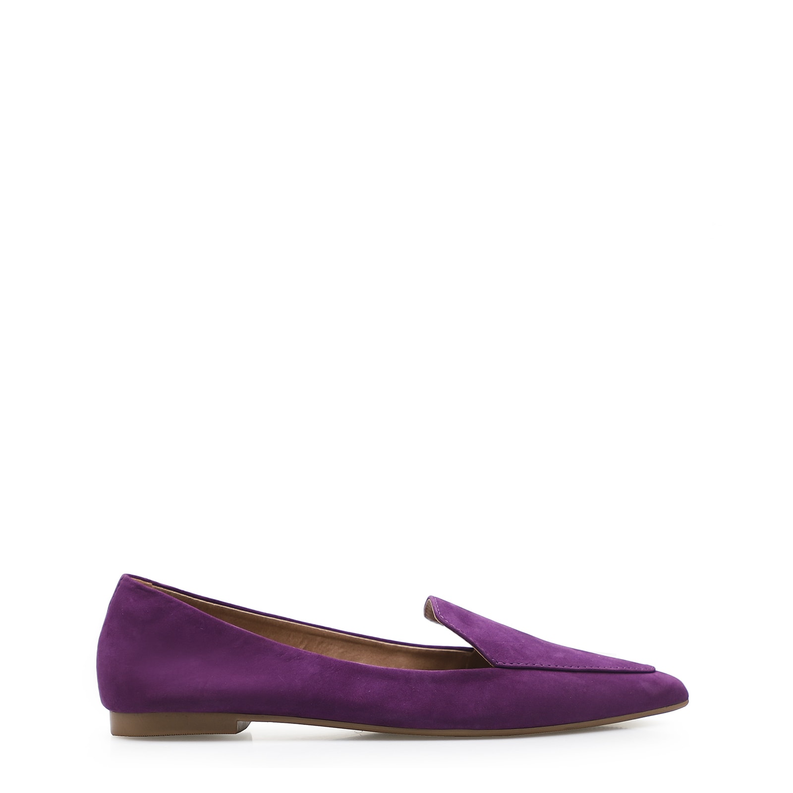 Sapatilha Slipper Couro Nobuck Roxo
