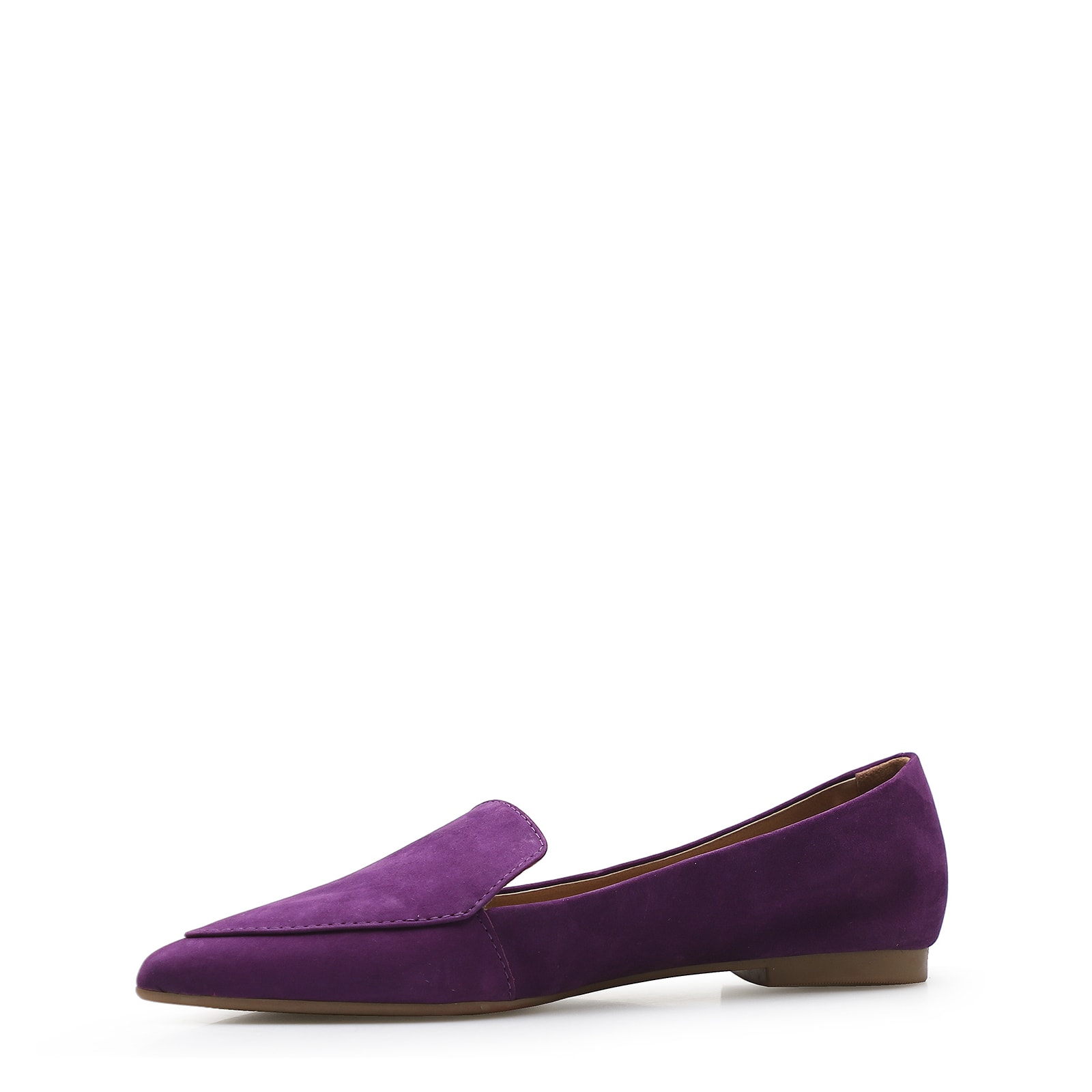 Sapatilha Slipper Couro Nobuck Roxo