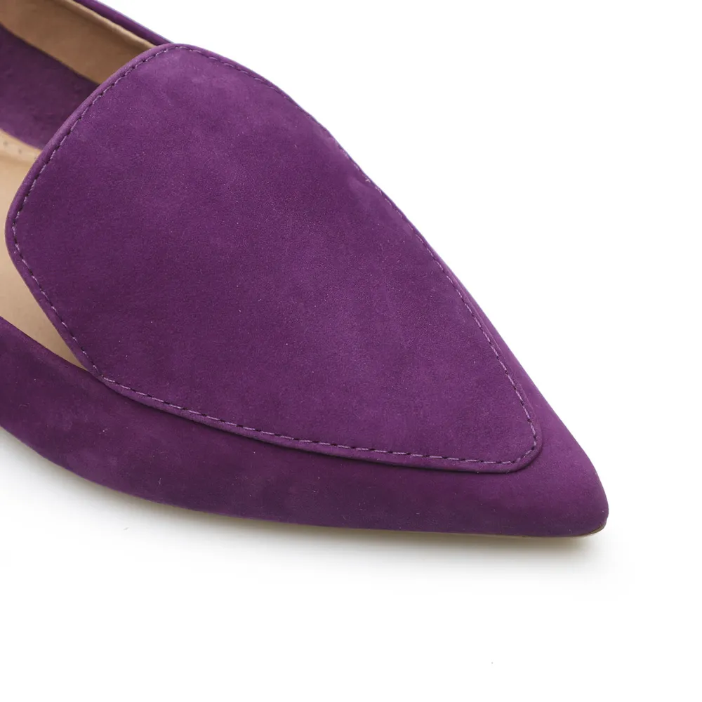 Sapatilha Slipper Couro Nobuck Roxo - imagem 7