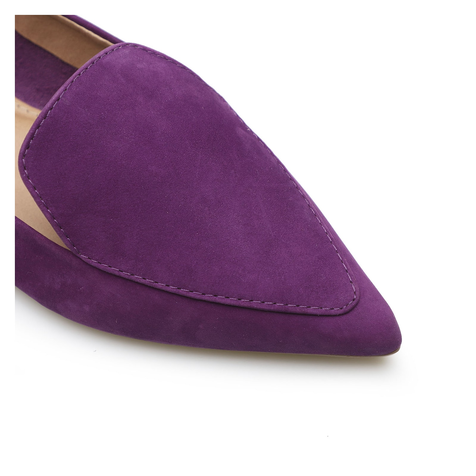Sapatilha Slipper Couro Nobuck Roxo
