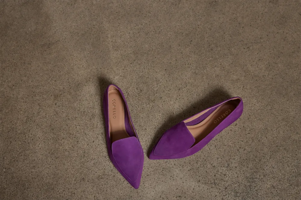 Sapatilha Slipper Couro Nobuck Roxo - imagem 8
