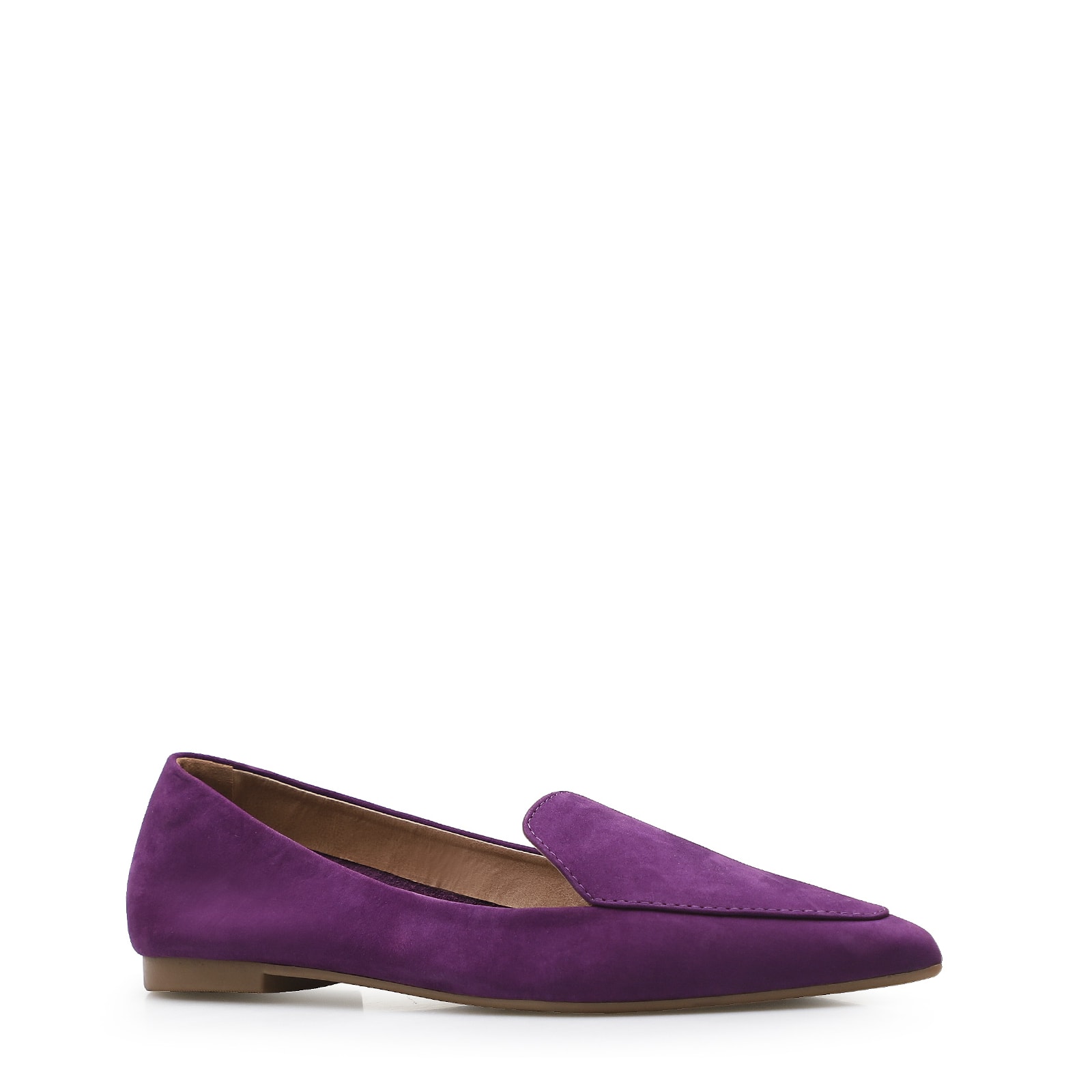 Sapatilha Slipper Couro Nobuck Roxo
