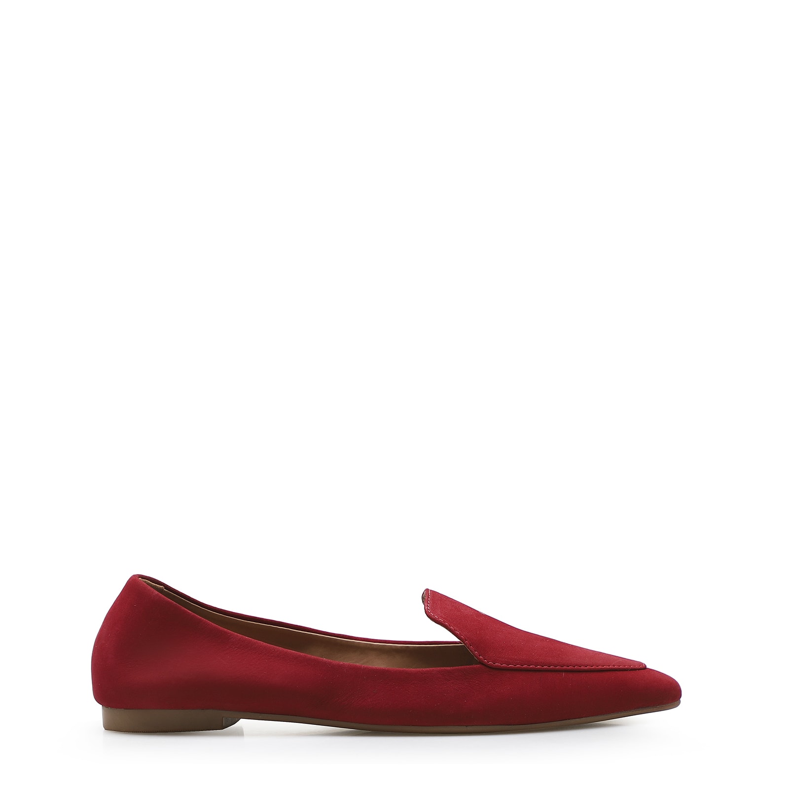 Sapatilha Slipper Couro Nobuck Vermelho
