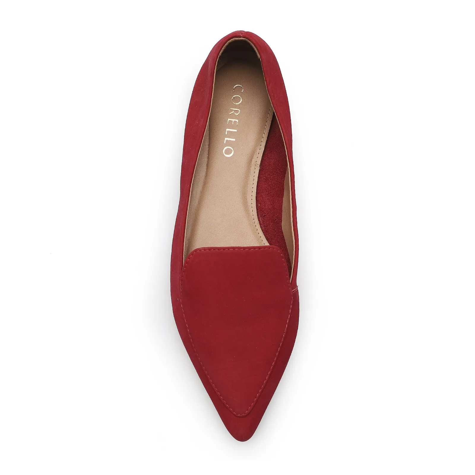 Sapatilha Slipper Couro Nobuck Vermelho