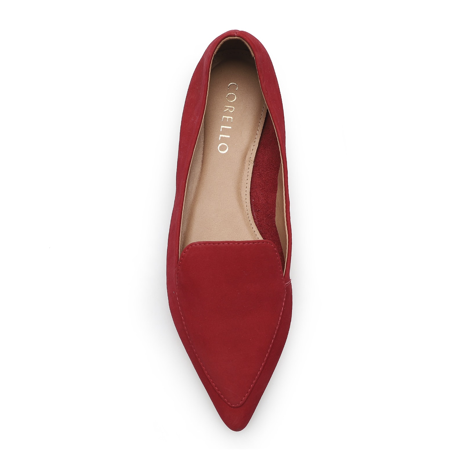 Sapatilha Slipper Couro Nobuck Vermelho