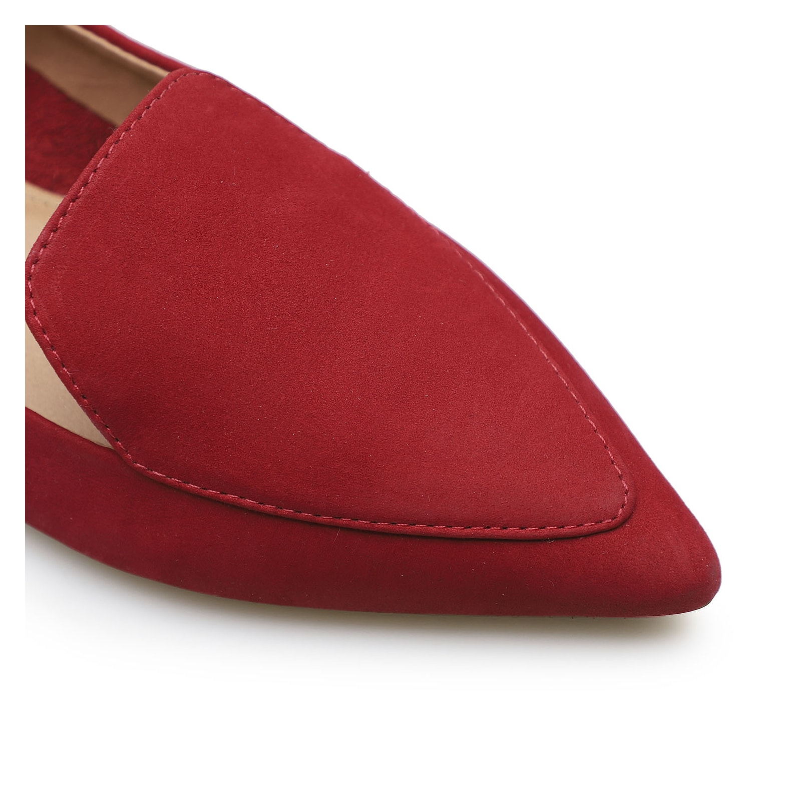 Sapatilha Slipper Couro Nobuck Vermelho