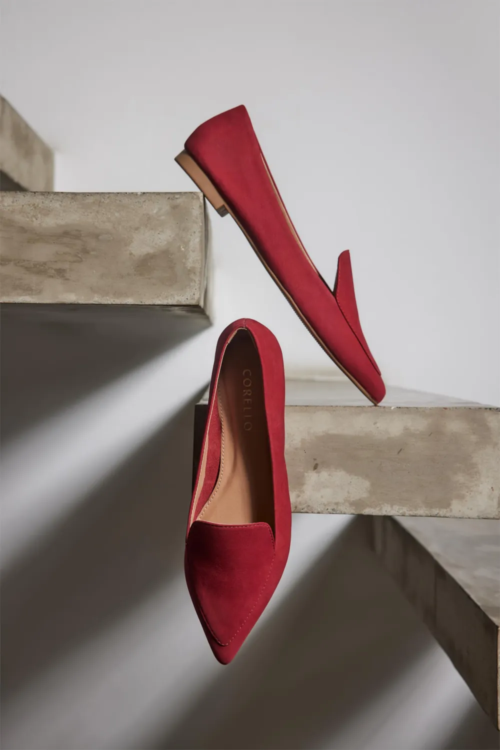 Sapatilha Slipper Couro Nobuck Vermelho - imagem 8