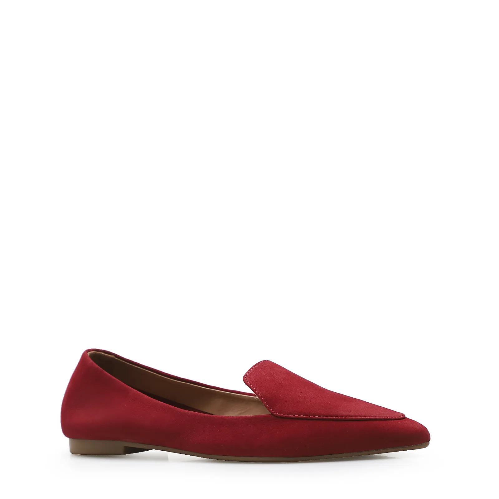 Sapatilha Slipper Couro Nobuck Vermelho