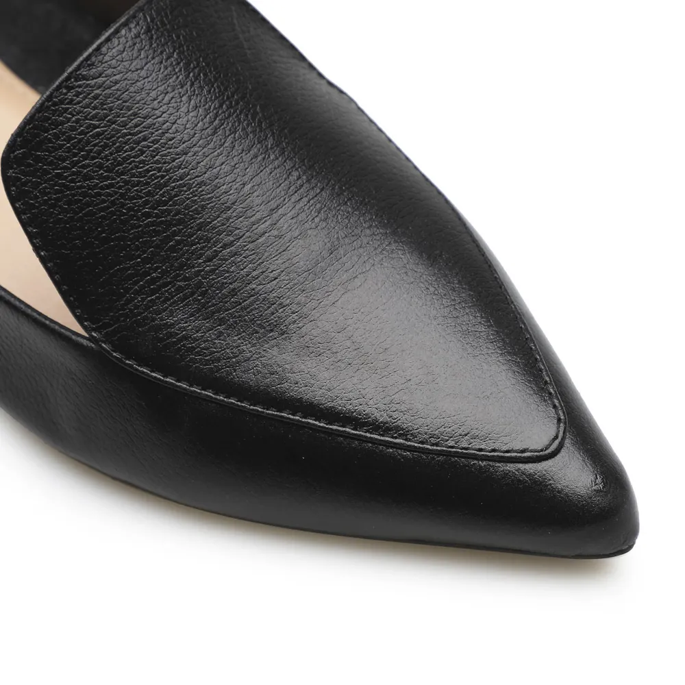 Sapatilha Slipper Couro Preto - imagem 6