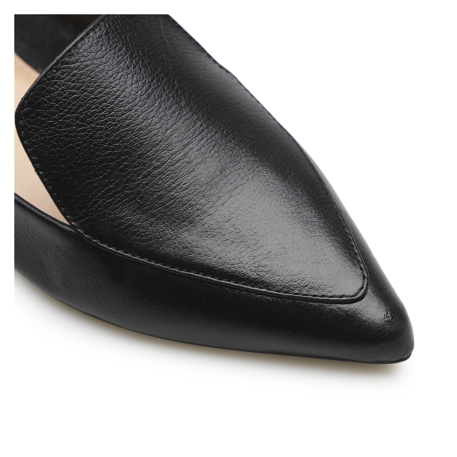 Sapatilha Slipper Couro Preto