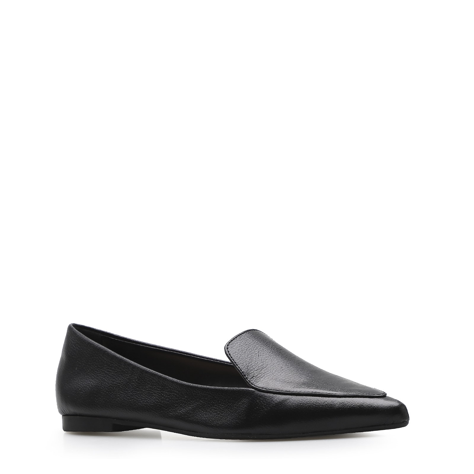 Sapatilha Slipper Couro Preto