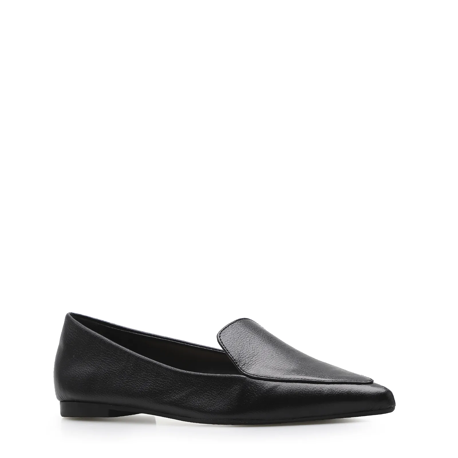 Sapatilha Slipper Couro Preto