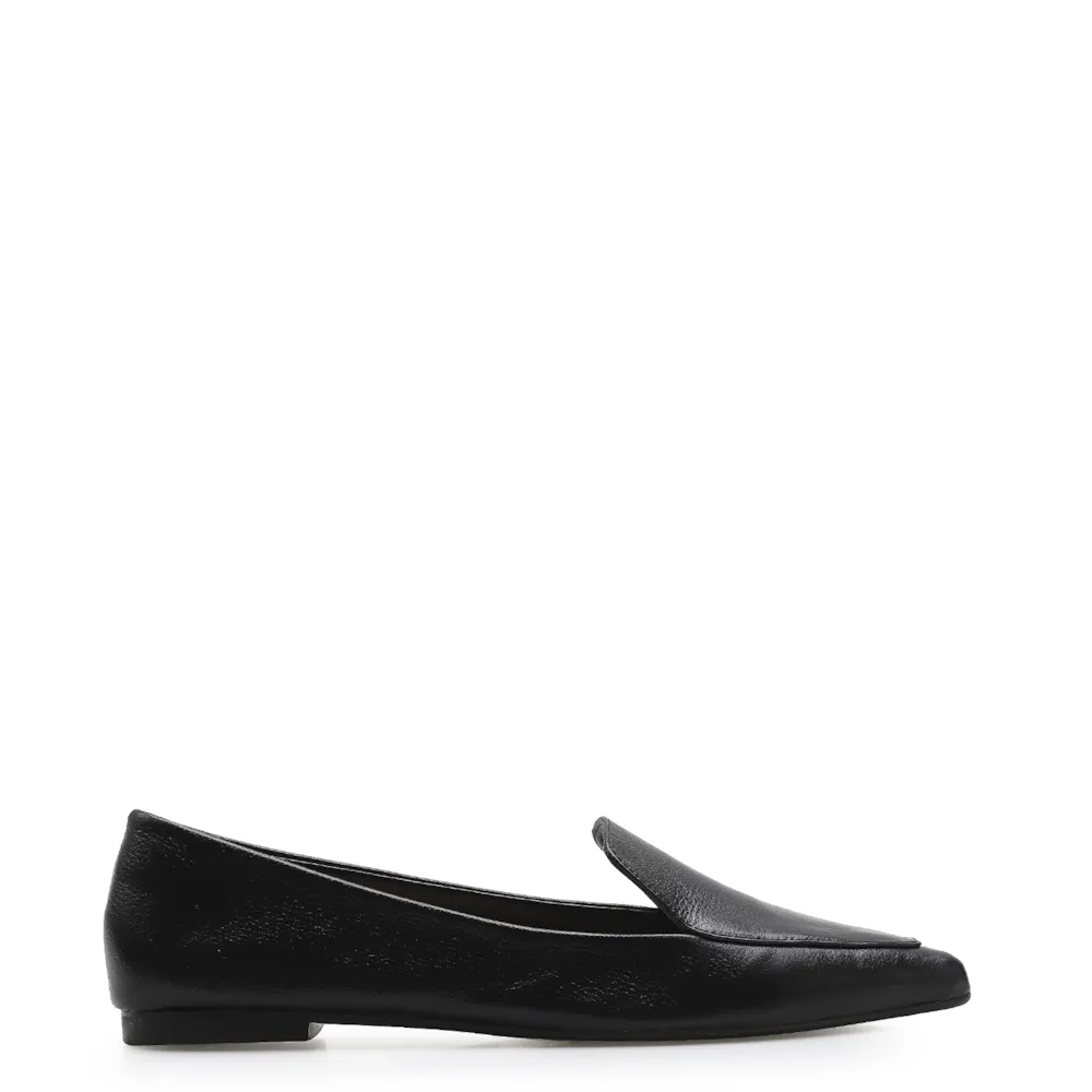 Sapatilha Slipper Couro Preto - imagem 2