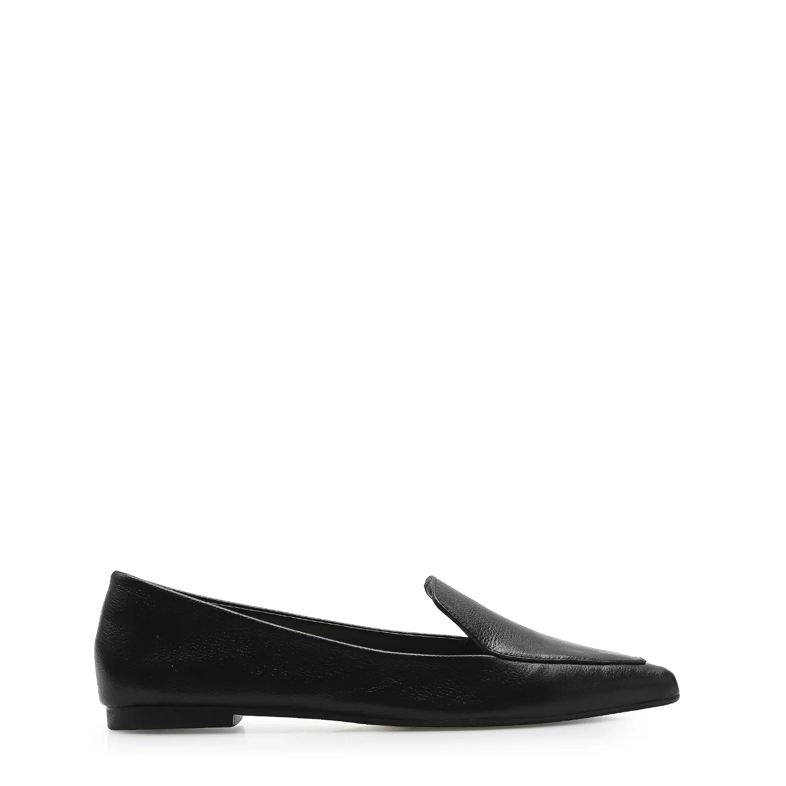 Sapatilha Slipper Couro Preto
