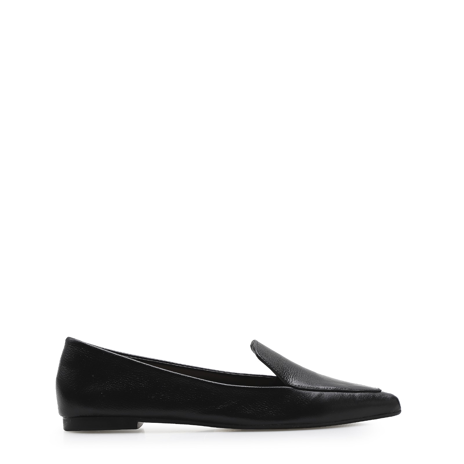 Sapatilha Slipper Couro Preto