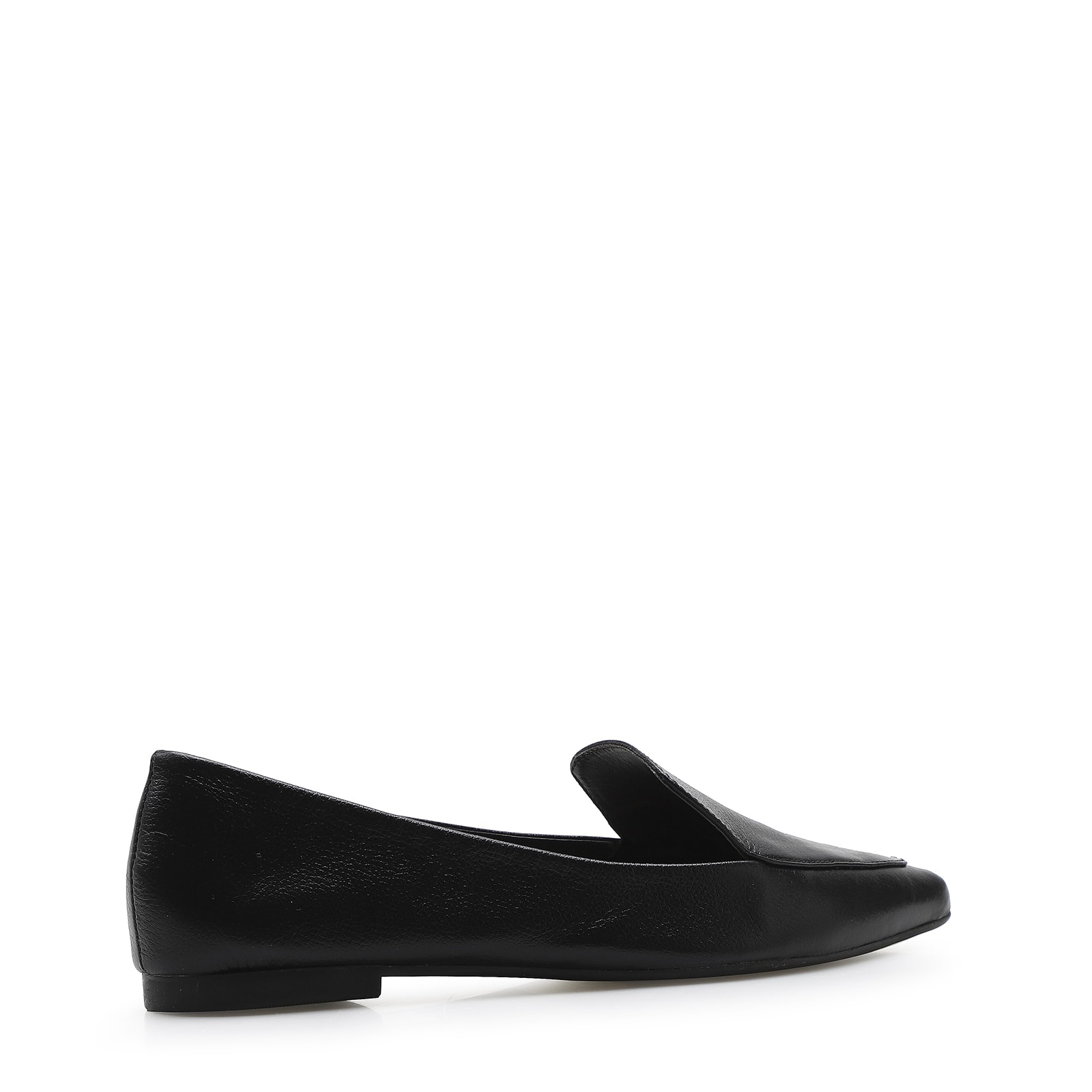Sapatilha Slipper Couro Preto