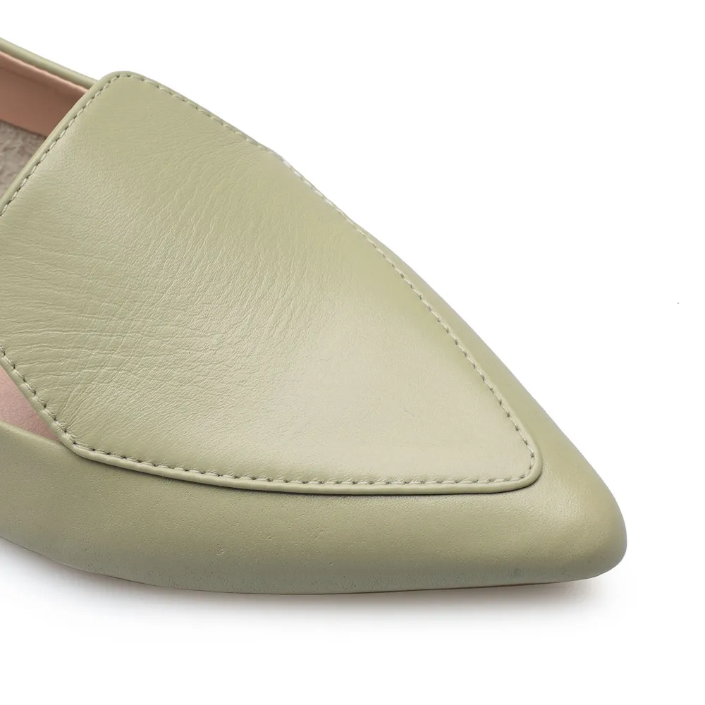 Sapatilha Slipper Couro Verde - imagem 6