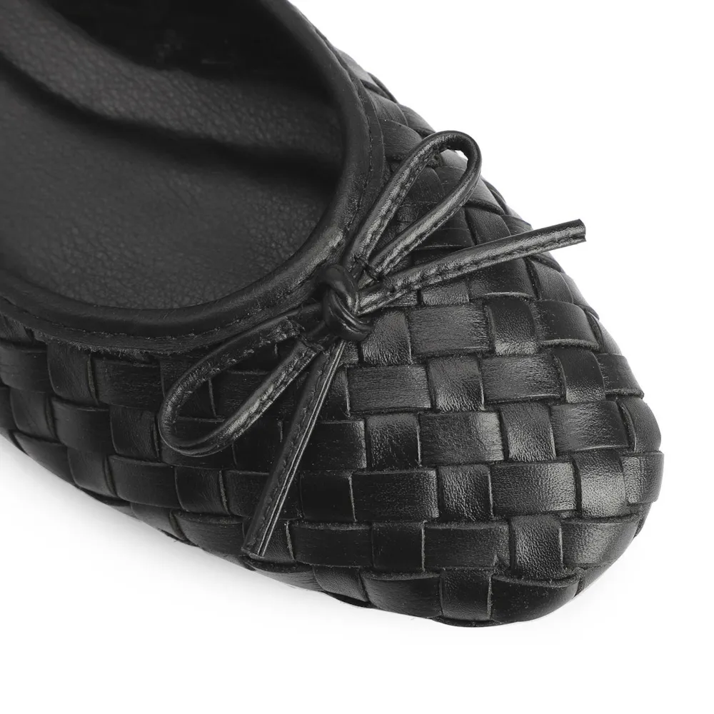 Sapatilha Tressê Couro Preto - imagem 7