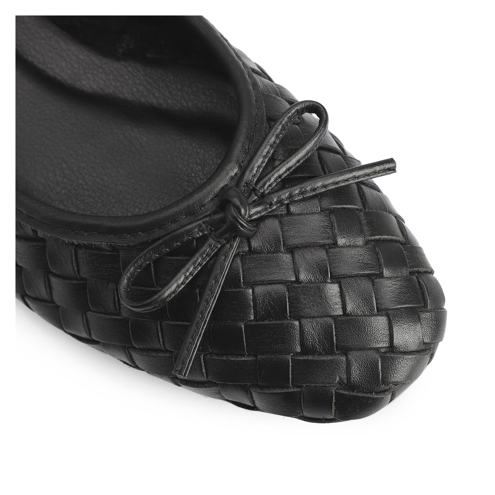 Sapatilha Tressê Couro Preto