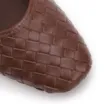 Sapatilha Tressê Marrom Escuro Couro Tressê Fivela - imagem 6