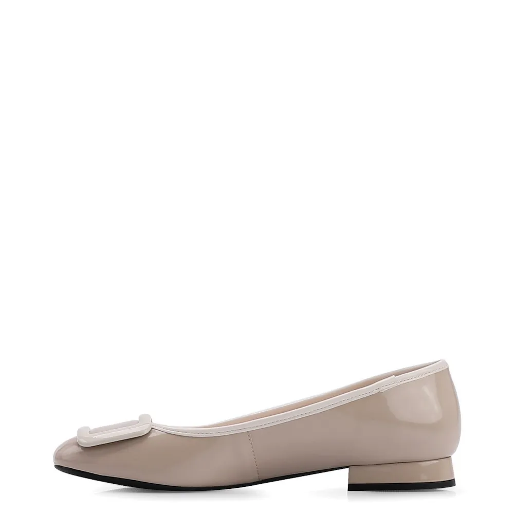 Sapatilha Verniz Bege/Off White - imagem 4