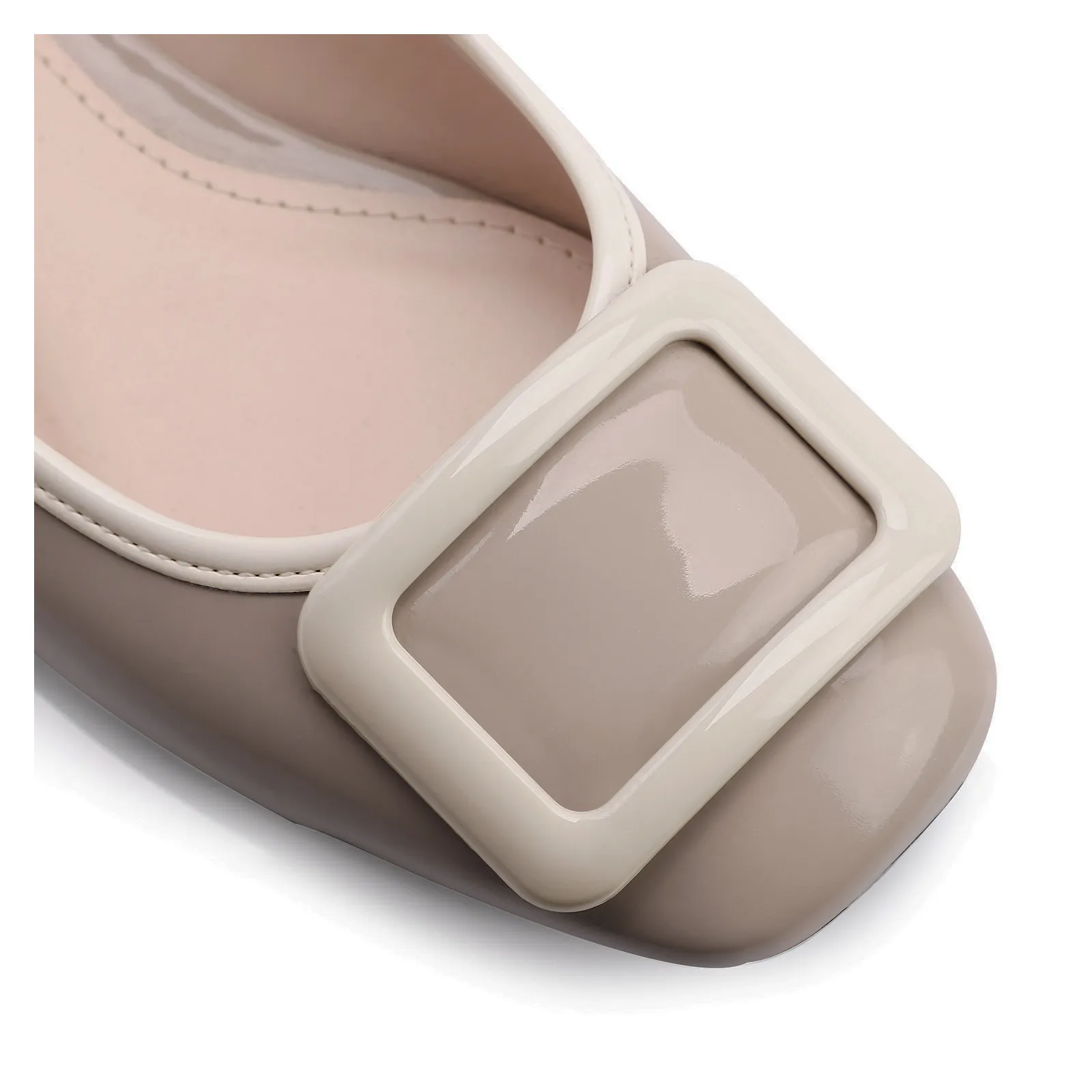 Sapatilha Verniz Bege/Off White