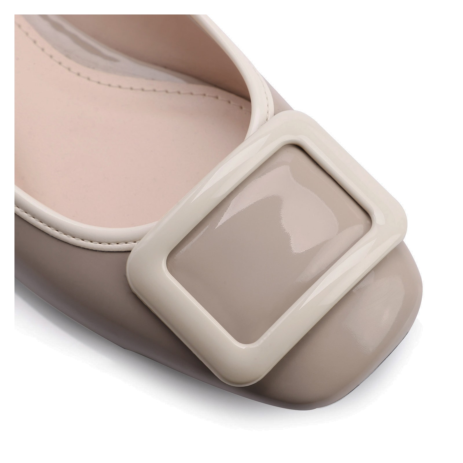 Sapatilha Verniz Bege/Off White