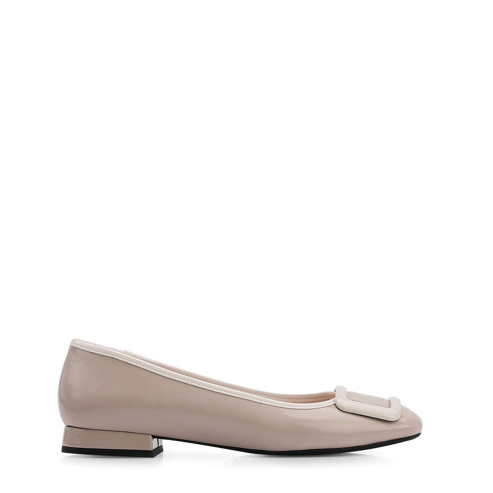 Sapatilha Verniz Bege/Off White
