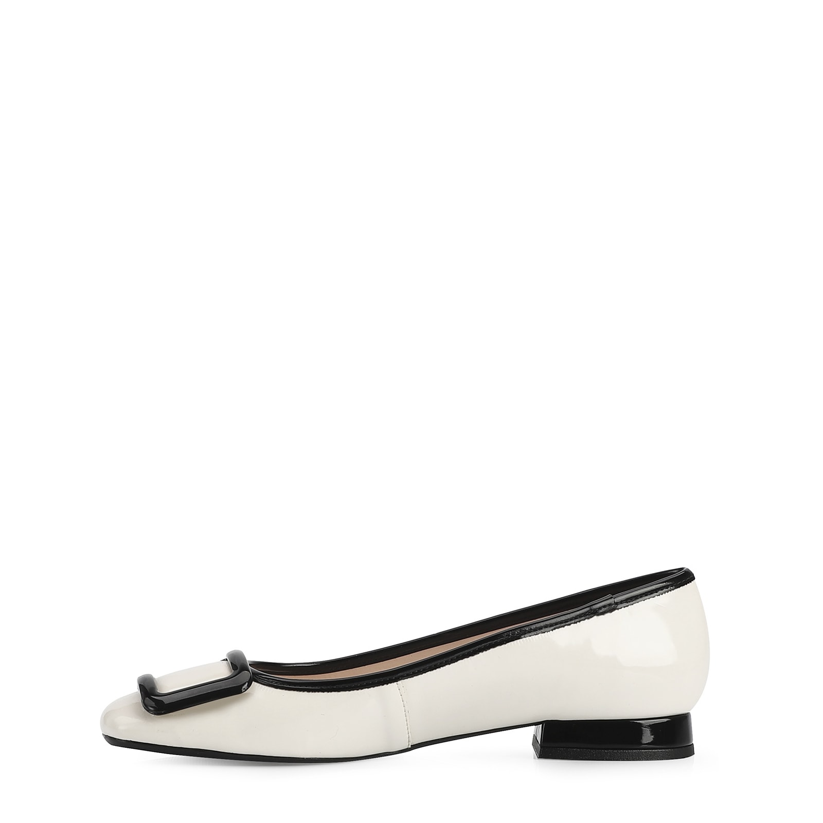 Sapatilha Verniz Off White/Preto